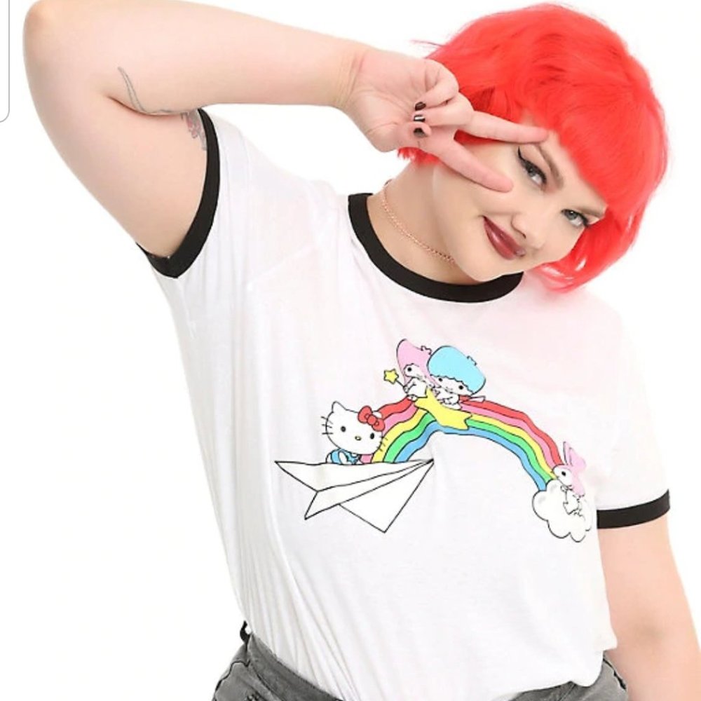 Hello Kitty Rainbow Ringer Tee